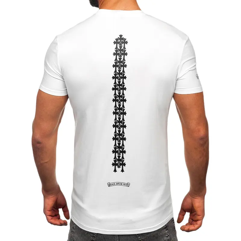 Chrome Hearts Cemetery Cross Tire Tracks T shirt-5
