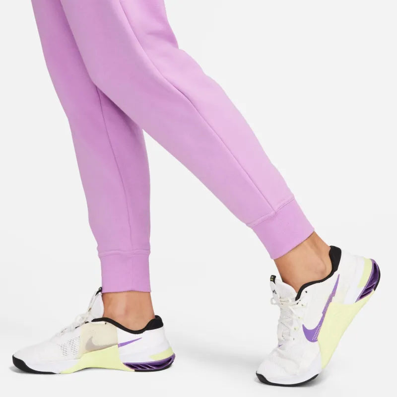 Nike Dri-FIT One Knitted Sports Pants Women's Dark Purple Red-3
