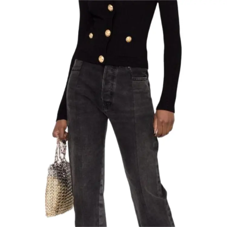 BALMAIN Button embellished Ribbed Cardigan-5