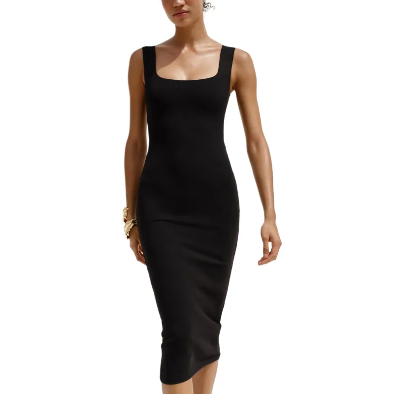 ZARA Sleeveless Dress Women's Black-4