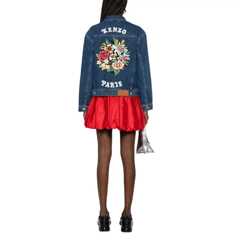 KENZO Logo embroidered Denim Jacket-2