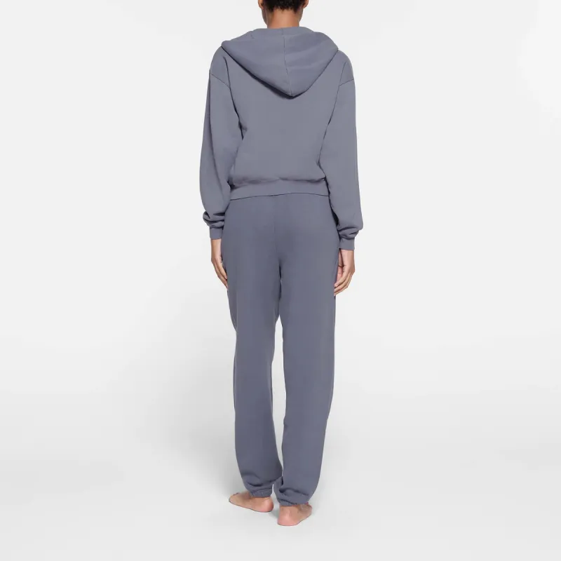 SKIMS FRENCH TERRY CLASSIC ZIP UP HOODIE Sweatshirt Women's STEEL BLUE/Steel Blue-3