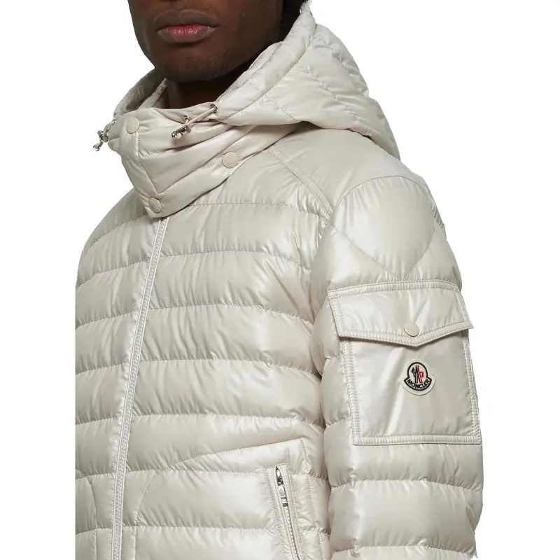 Moncler Lauros Logo Patch Zip Up Hooded Jacket-3