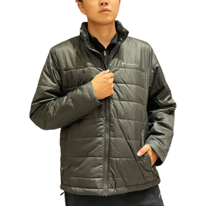 Columbia Hiking Skiing And Paragliding Water Resistant Windproof Wear Resistant Warm Windbreaker Jacket Men's Black-2