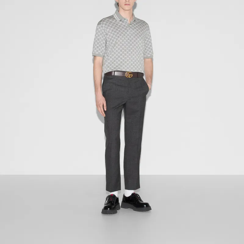 GUCCI Embroidered Polo Shirt-1