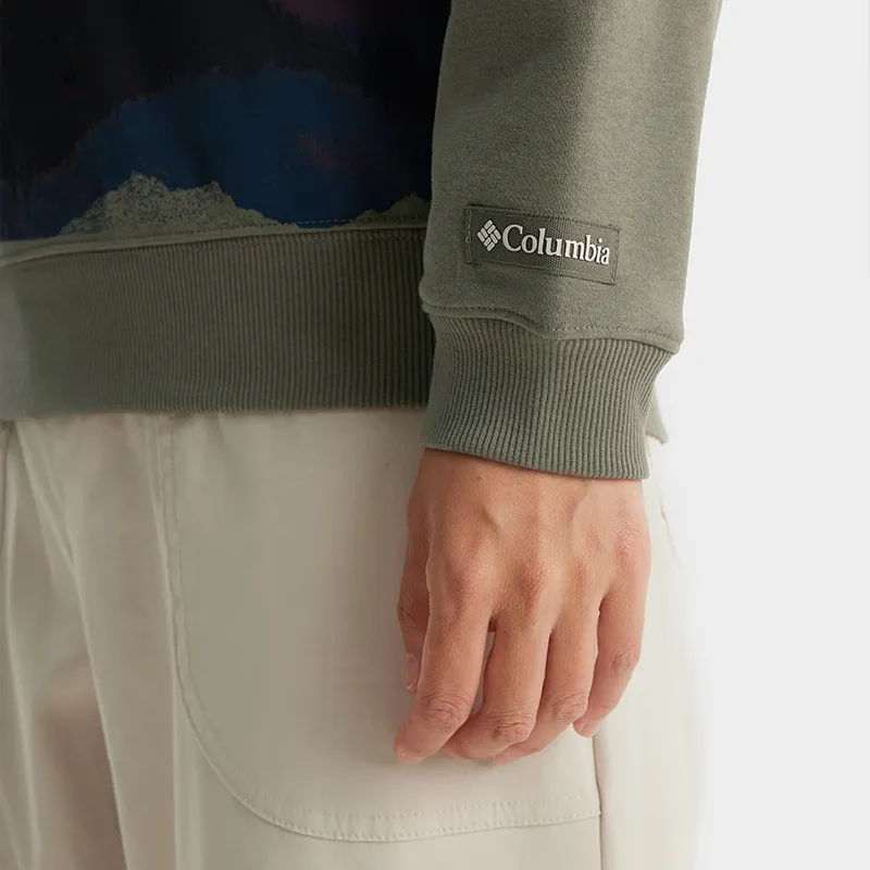 Columbia City Outdoor Collection Sweatshirt Women's Gray Green-4