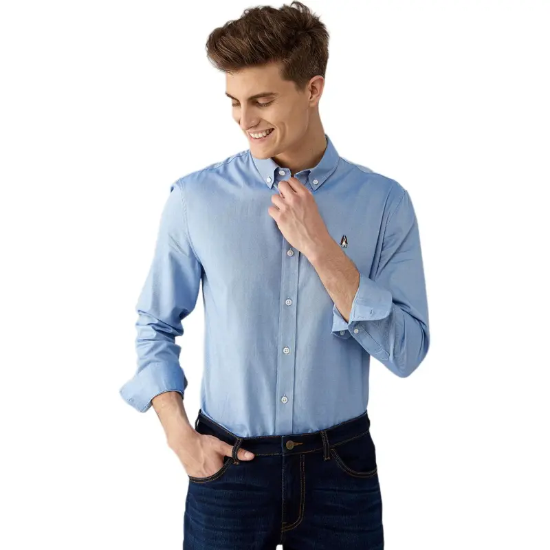 Hush Puppies Shirt Men's Medium Blue-4