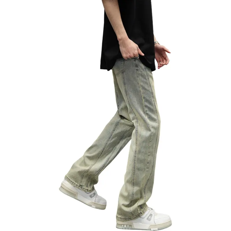 PAINT STAIN Jeans Men's Yellow Mud-5