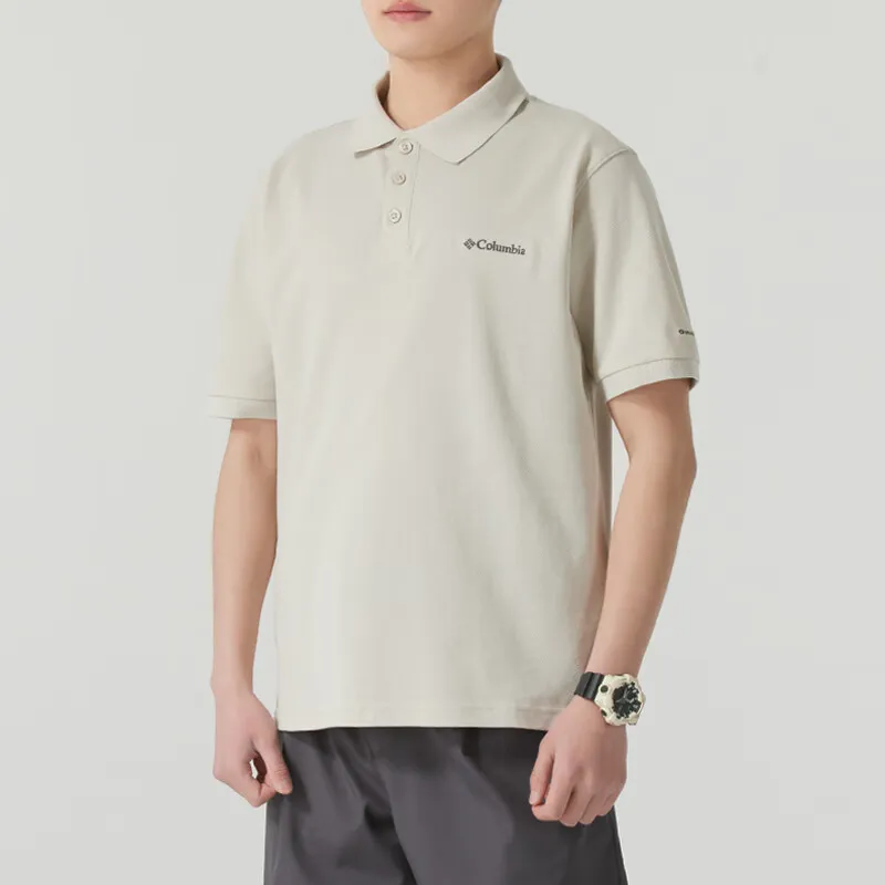Columbia Polo Shirt Men's Beige-2