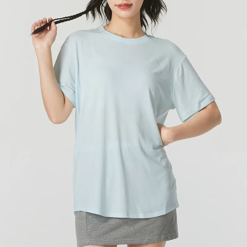 Nike Drop Shoulder Sleeve T Shirt Women's Glacier Blue-3