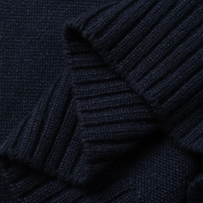 HERMES Cashmere Sweater Men's Dark Blue-6