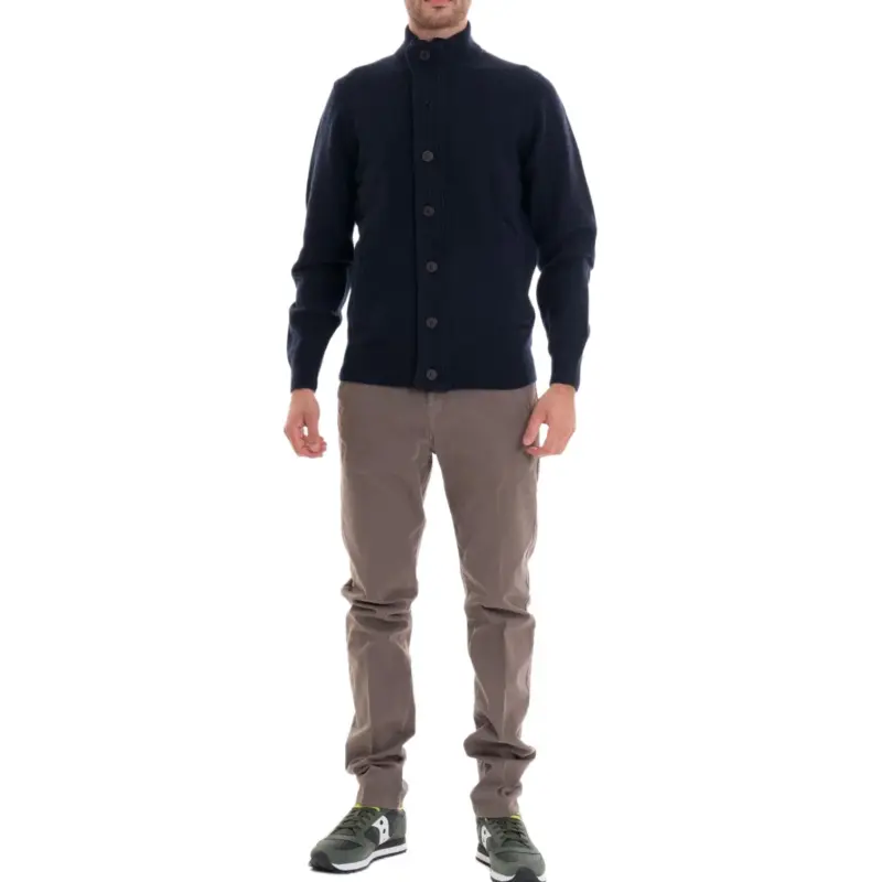 BARBOUR Logo Patch Button-Up Cardigan-1