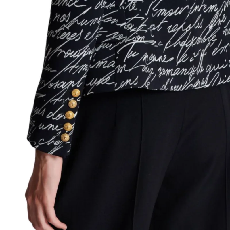 BALMAIN Monogram Button Detailed Blazer-6