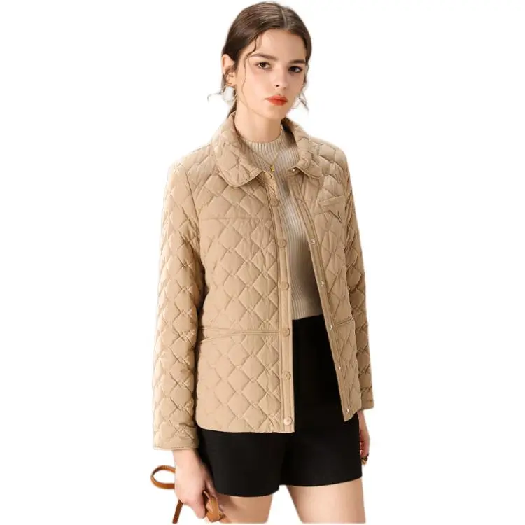FENHONGMALI Puffer Jacket Women's Camel-2