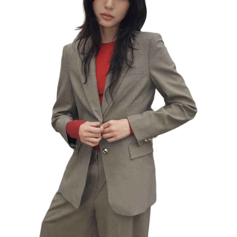 ZARA Business Suit Women's Gold Brown-3