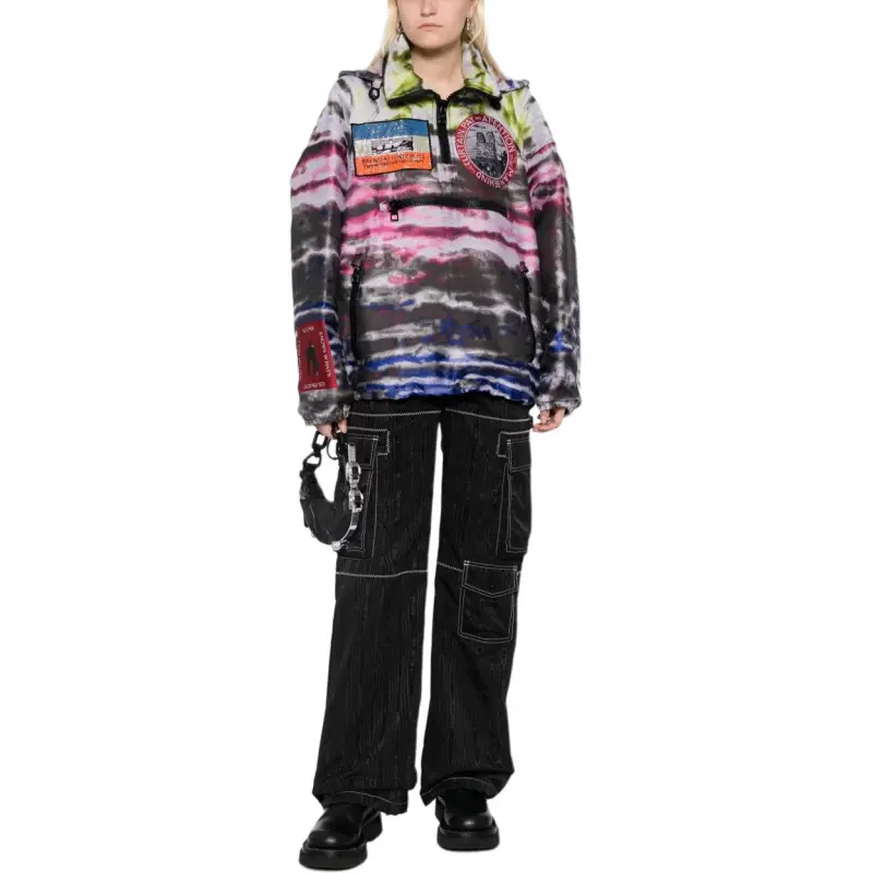 LOUIS VUITTON Abstract Print Half zip Top-1