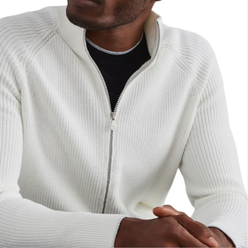 Brunello Cucinelli High Neck Knitted Zip Up Cardigan-5