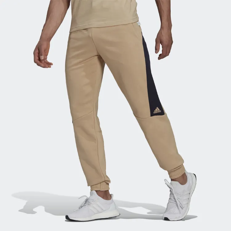 Adidas Qi White Stone Co-branded Model Knitted Sweatpants Men Beige-1