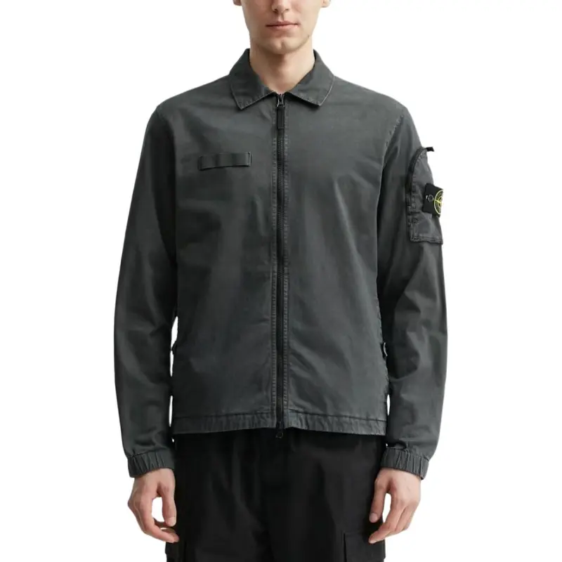 STONE ISLAND Logo Patch Zipped Jacket-2