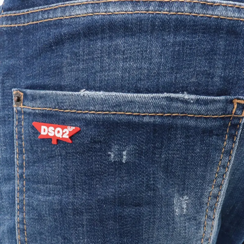 DSQUARED 2 Logo Patch Distressed Jeans-5