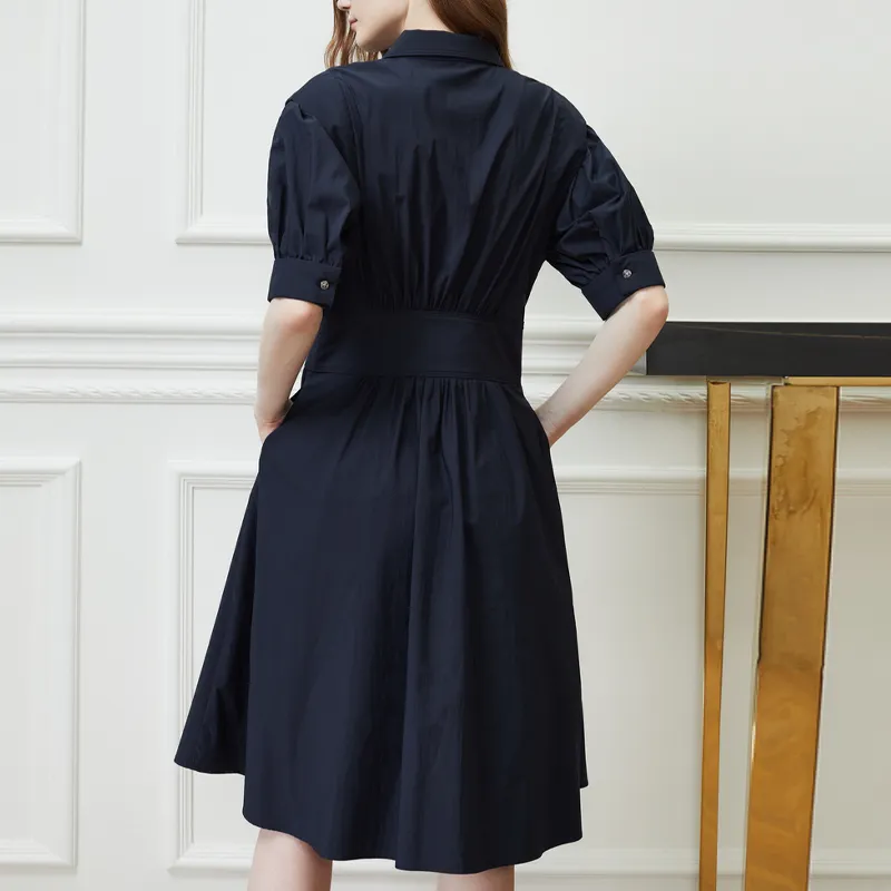 DKNY Short-Sleeved Dresses Women's Navy Blue-3