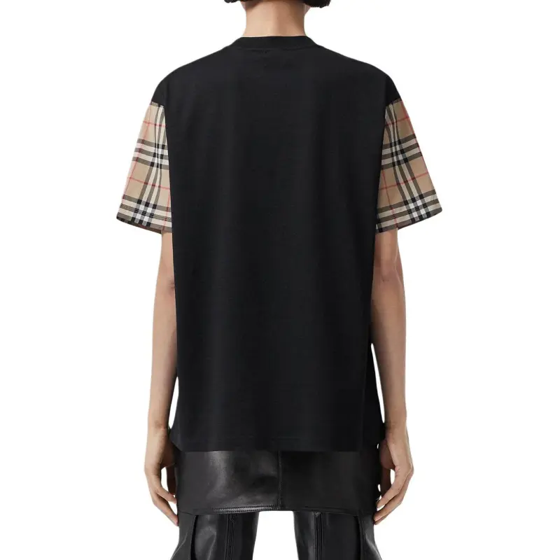 Burberry Vintage Check-Sleeved Crewneck T-Shirt-2
