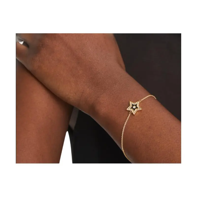 TORY BURCH 18K Gold Plated Brass Enamel Crystal Bracelets Women's Gold-4