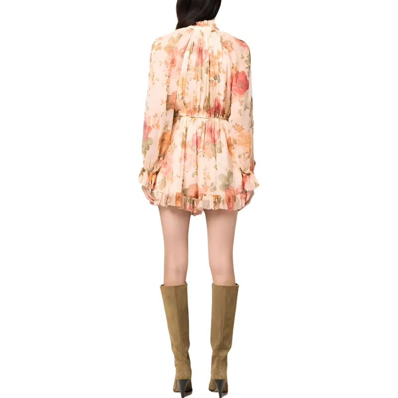Zimmermann Luminosity Flutter Silk Playsuit-2