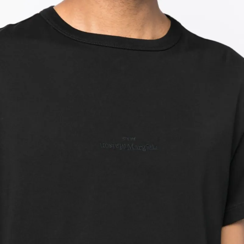 Maison Margiela Logo Embroidered Crewneck T Shirt-4