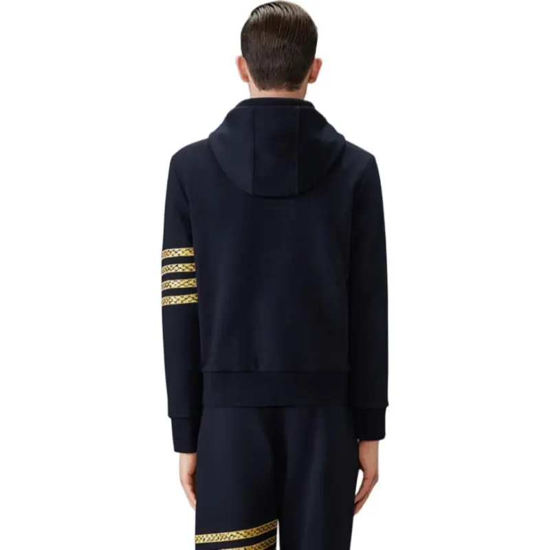 THOM BROWNE Snake 4 Bar Roll neck Hoodie-3