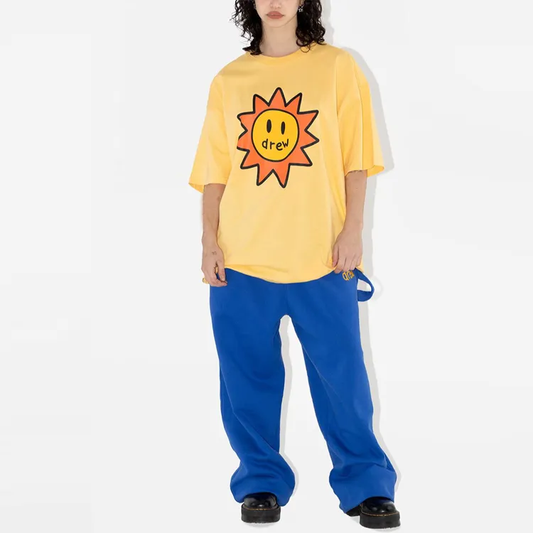Drew House SS23 T Shirt Unisex Yellow-3