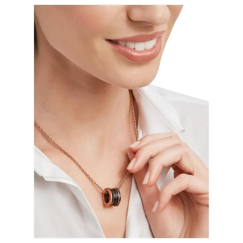 BVLGARI B.Zero1 Series   Necklaces Women's Brown-2