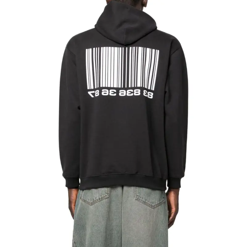 VTMNTS Barcode Printed Drawstring Hoodie-2