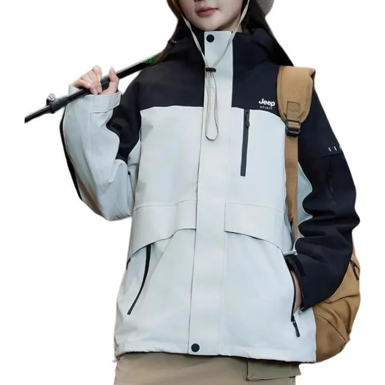 JEEP SPIRIT Waterproof, Windproof, Breathable, Abrasion Resistant, Thermal, Cold Resistant Windbreaker Jacket Unisex-4