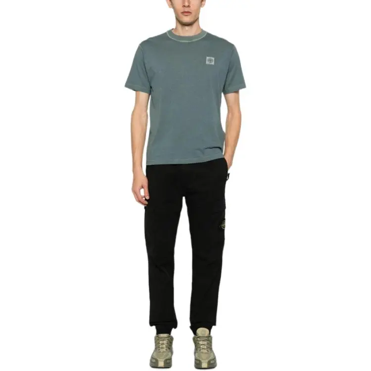 STONE ISLAND Logo appliqué Cotton T shirt-2