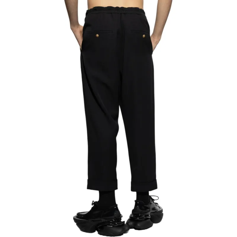 BALMAIN Straight Leg Cropped Trousers-1