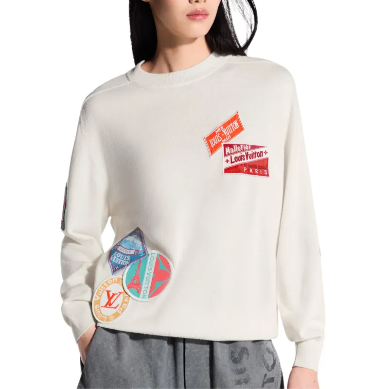 LOUIS VUITTON Travel Patch Cashmere Pullover-3