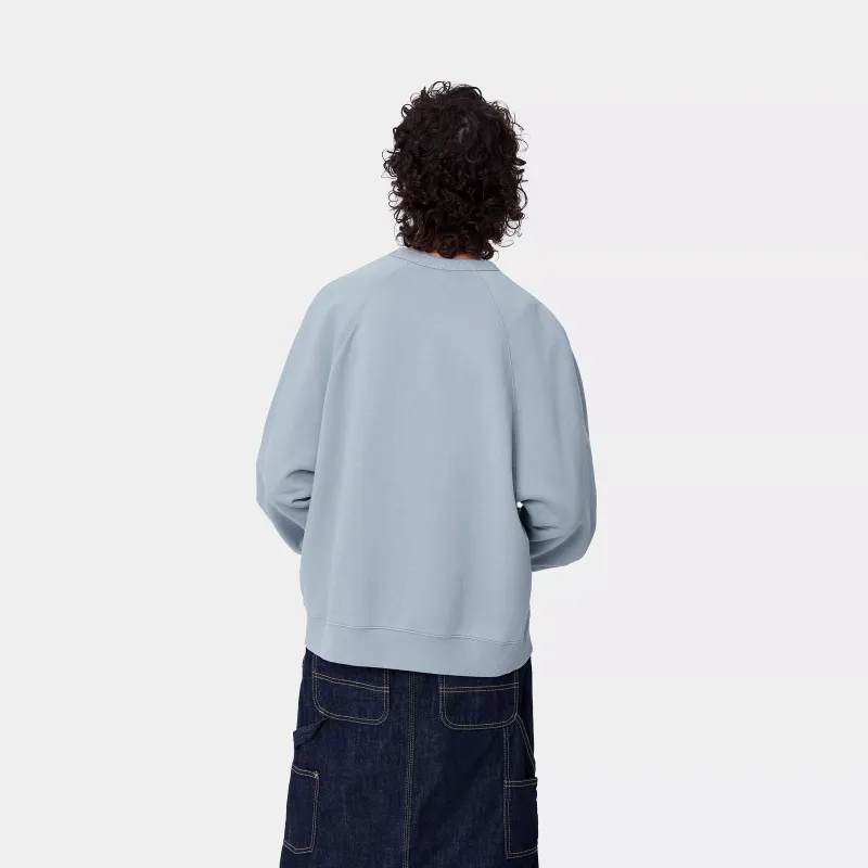 Carhartt WIP FW24 W' Signature Sweat Sweatshirt Women's Ice Blue-2