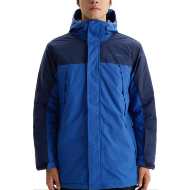 Columbia Omni Heat Skiing And Paragliding Waterproof And Warm Windbreaker Jacket Men's Blue-1