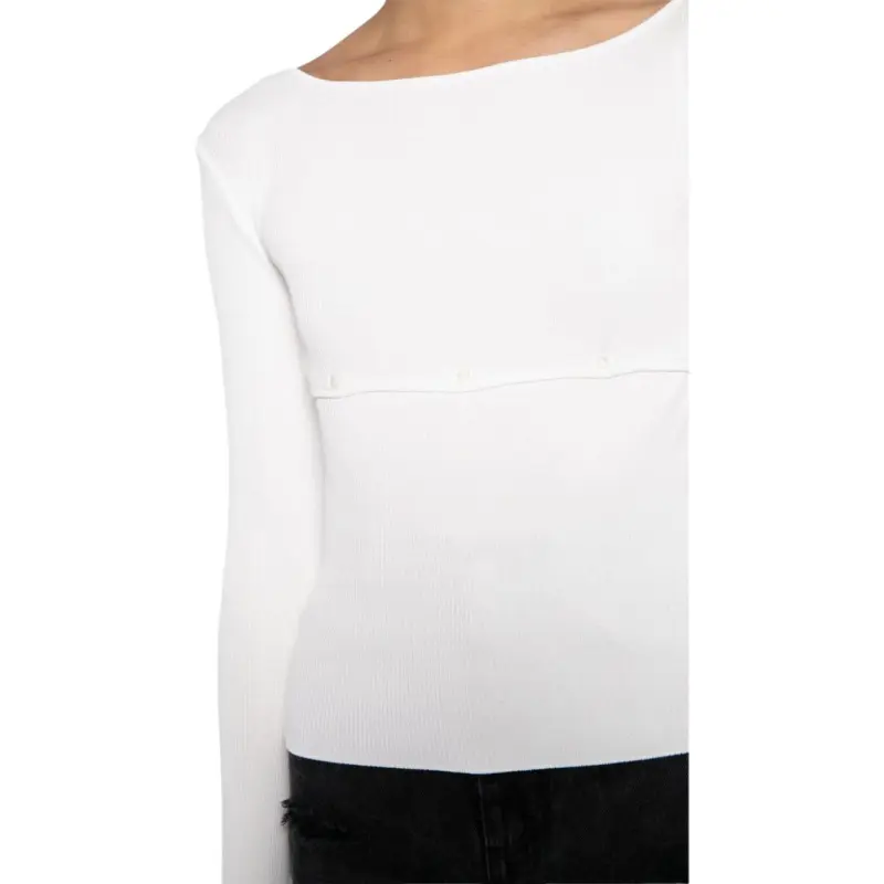 LOW CLASSIC Boat neck Ribbed Jumper-4
