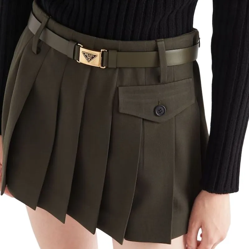 PRADA Casual Short Skirts Women's Green-1