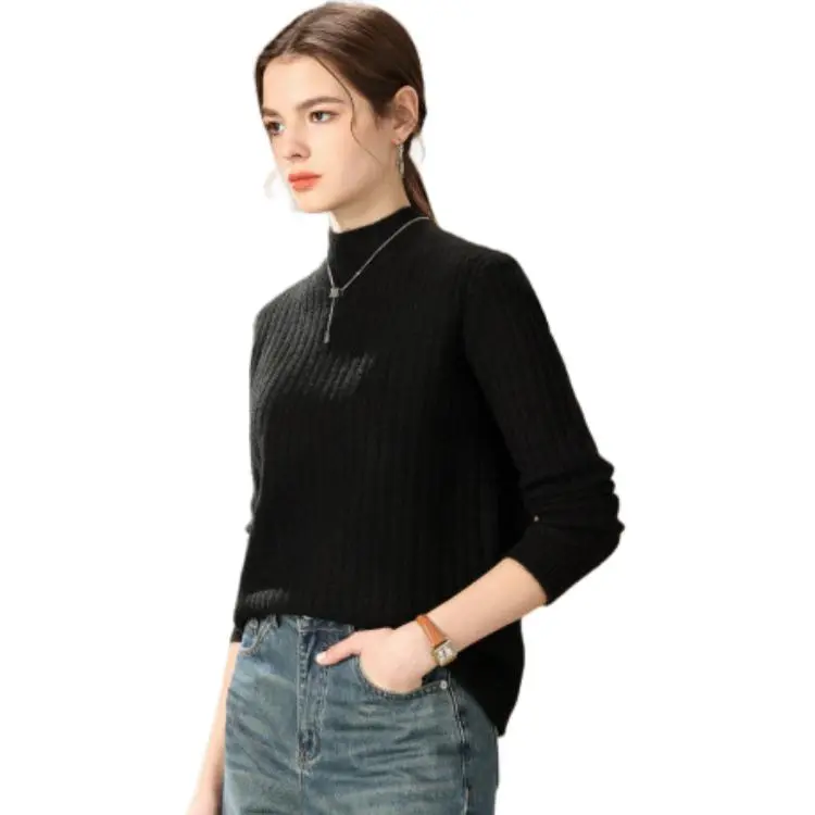 FENHONGMALI Knitwear Women's Black-3