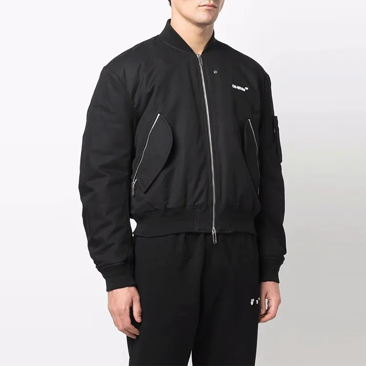 OFF WHITE Diag Stripe Bomber Jacket-4