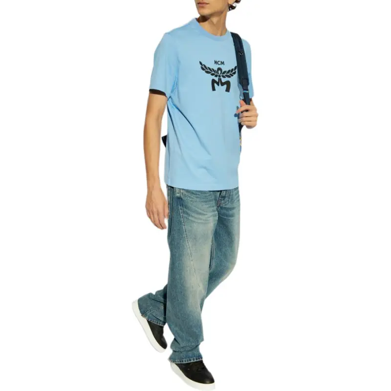 MCM Logo Printed Crewneck T Shirt-1