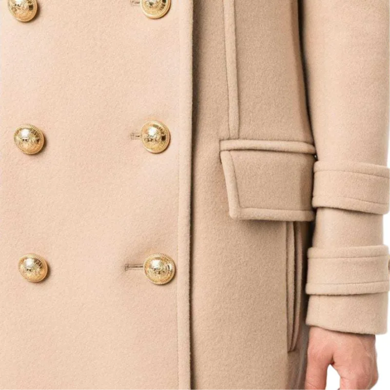 BALMAIN Velvet Jackets Women's Khaki-5