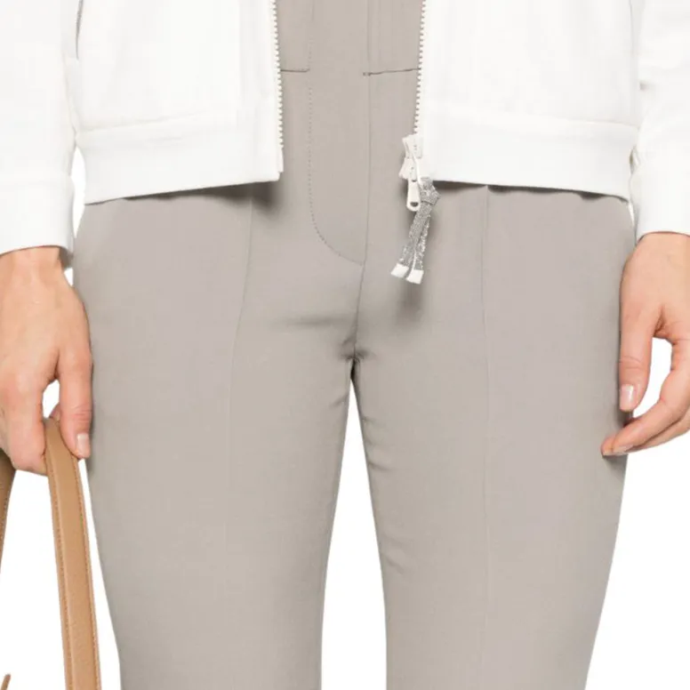 Brunello Cucinelli Pleat Detailed Cropped Trousers-4