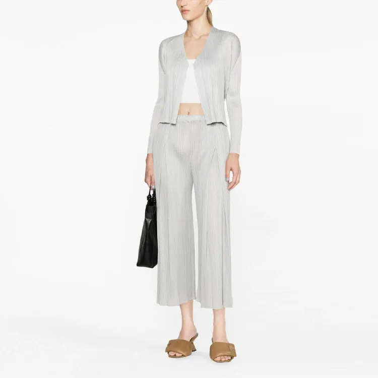 PLEATS PLEASE ISSEY MIYAKE Casual Pants Women's Silvery White-1