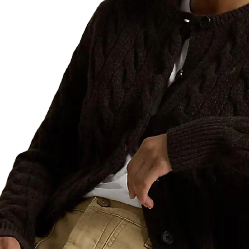 Polo Ralph Lauren Pony Embroidered Cable Knit Cardigan-5
