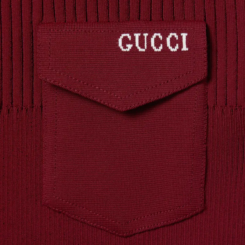 GUCCI SS25 Knitwear Women's Burgundy-5