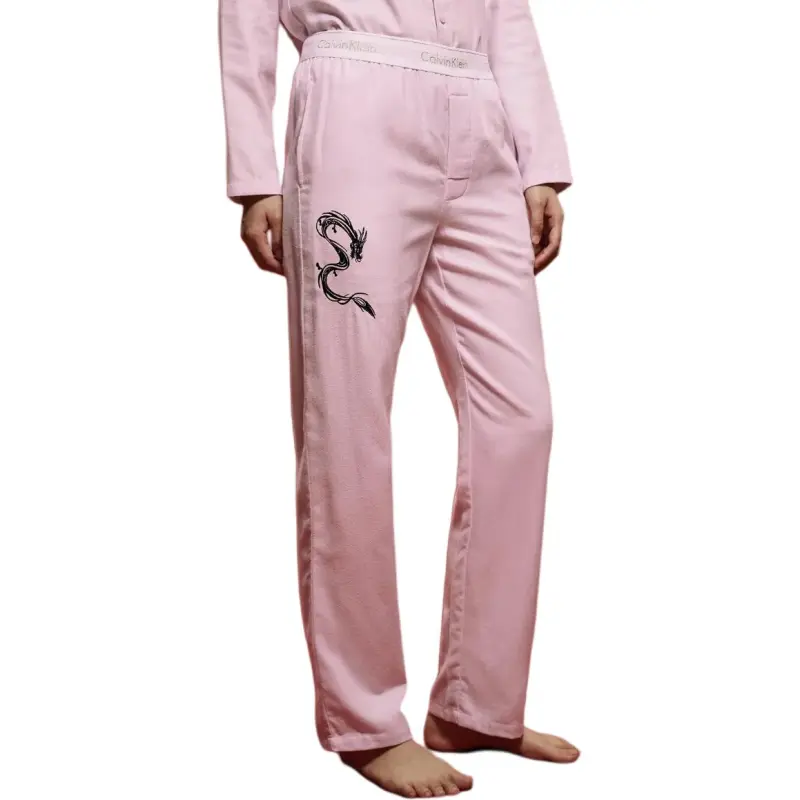 CALVIN KLEIN Pajama Pants Women's Velour Pink-3